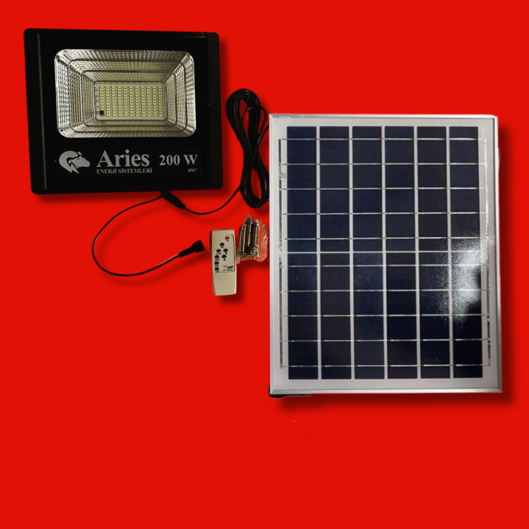 200W  Güneş Enerjili Paneli Ayrı Profesyonel Projektör