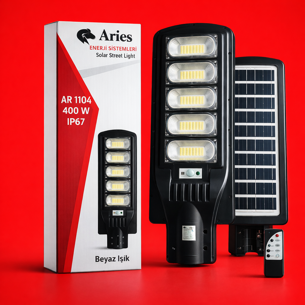 400W Güneş Enerjili Profesyonel Sokak Aydınlatma