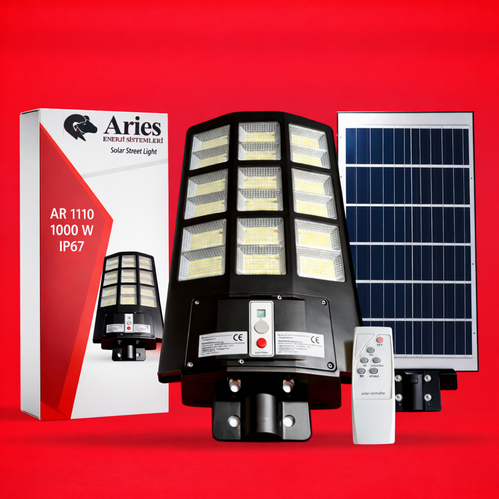 1000W Güneş Enerjili Profesyonel Sokak Aydınlatma