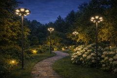 1000W 360 DERECE GÜNEŞ ENERJİLİ 3M DİREKLİ YÜKSEK AYDINLATMA ARMATÜRÜ