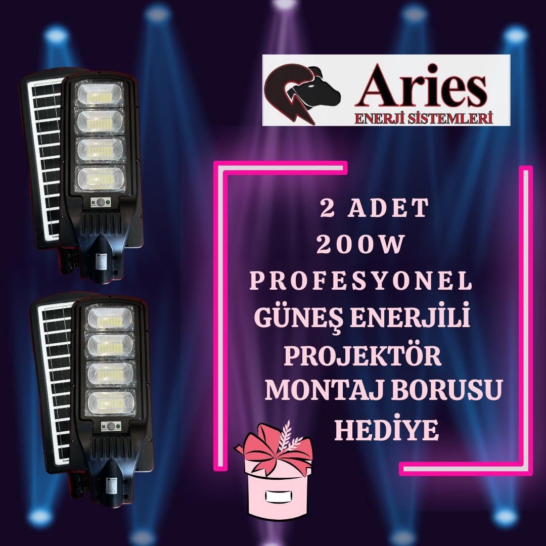 GÜNEŞ ENERJİLİ ARİES MARKA 2 ADET 200W KAMPANYASI
