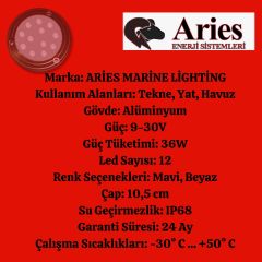 ARİES MARİN LİGHTİNG SU ALTI 12 LED AYDINLATMA
