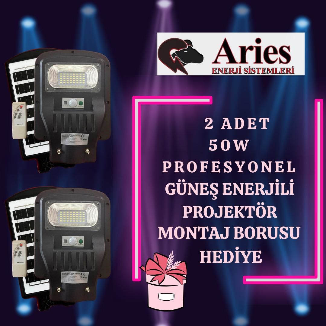 GÜNEŞ ENERJİLİ ARİES MARKA 2 ADET 50W KAMPANYASI