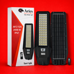 2000W Sarı Işık Güneş Enerjili Profesyonel Sokak Aydınlatma