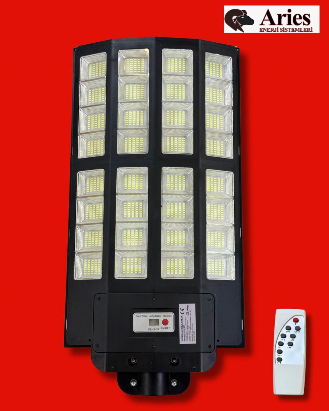 Ultra Profesyonel 2000W Beyaz Işık Güneş Enerjili Sokak Aydınlatma