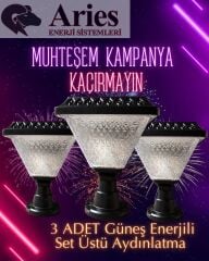 3 ADET 50W DUVAR ÜSTÜ PROFESYONEL  SETÜSTÜ GÜNEŞ ENERJİLİ ARMATÜR